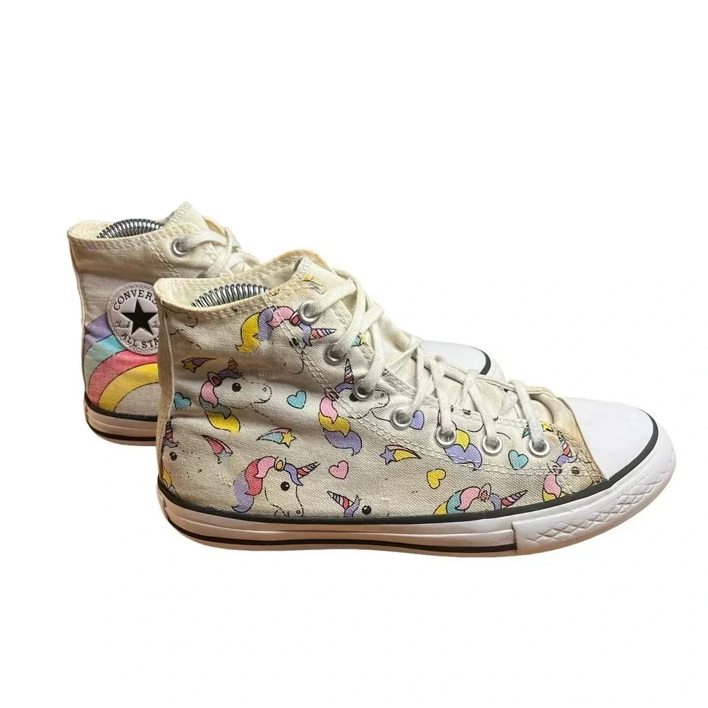 Converse Chuck Taylor All Star‎ Hi Unicorn (GS) Lace Up Sneakers Youth Size 3.0